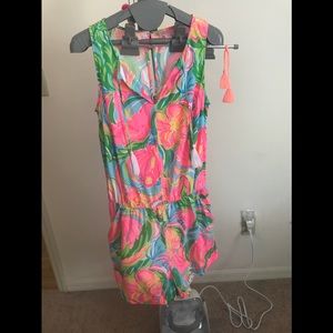 EUC Lilly Pulitzer Tybee Romper multi so a peeling
